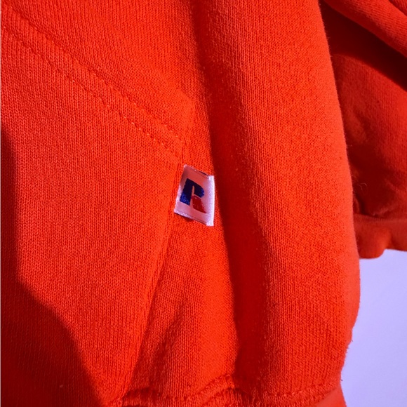 Russell Athletic Riddell Vintage 90s Orange Hooded Sweatshirt for Men size L - Picture 4 of 11